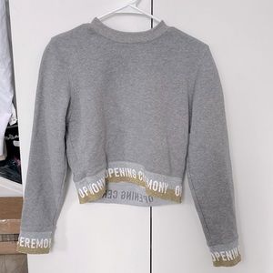 Opening Ceremony Crop sweatshirt with lining